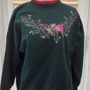 Avon Green and Red Sweatshirt 90’s